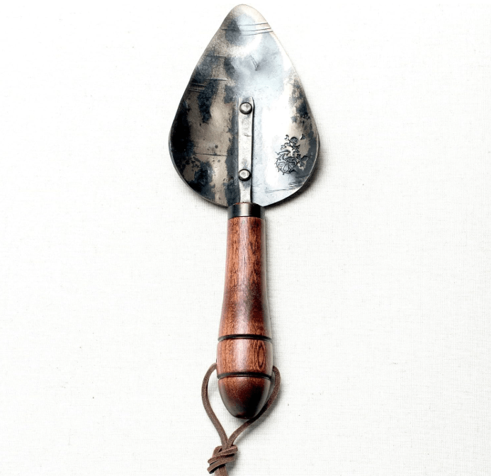 Handcrafted Garden Trowel by Fisher Blacksmithing in Bozeman Montana 
