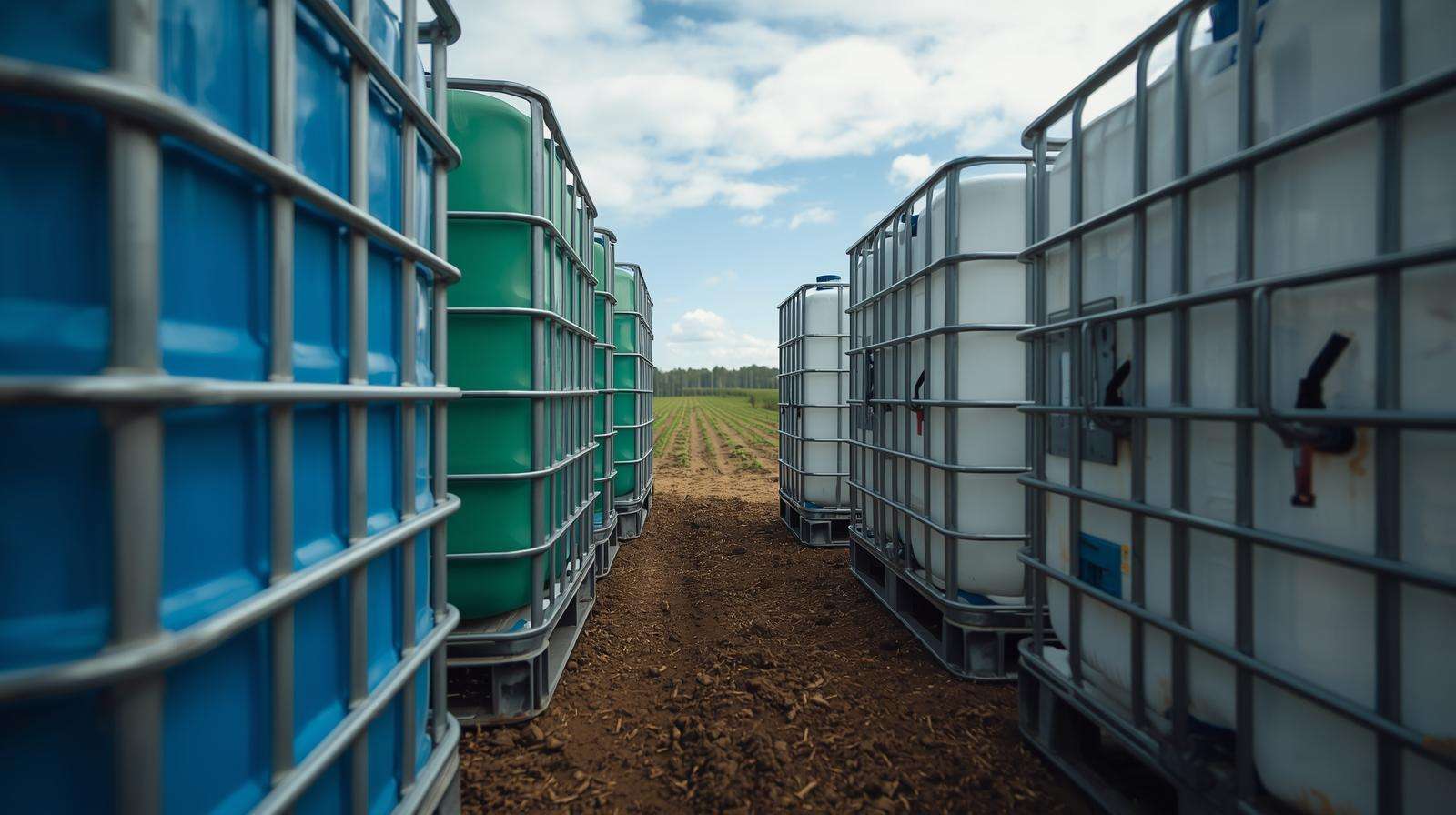 Rain barrels and IBC totes for rainwater harvesting in agriculture
