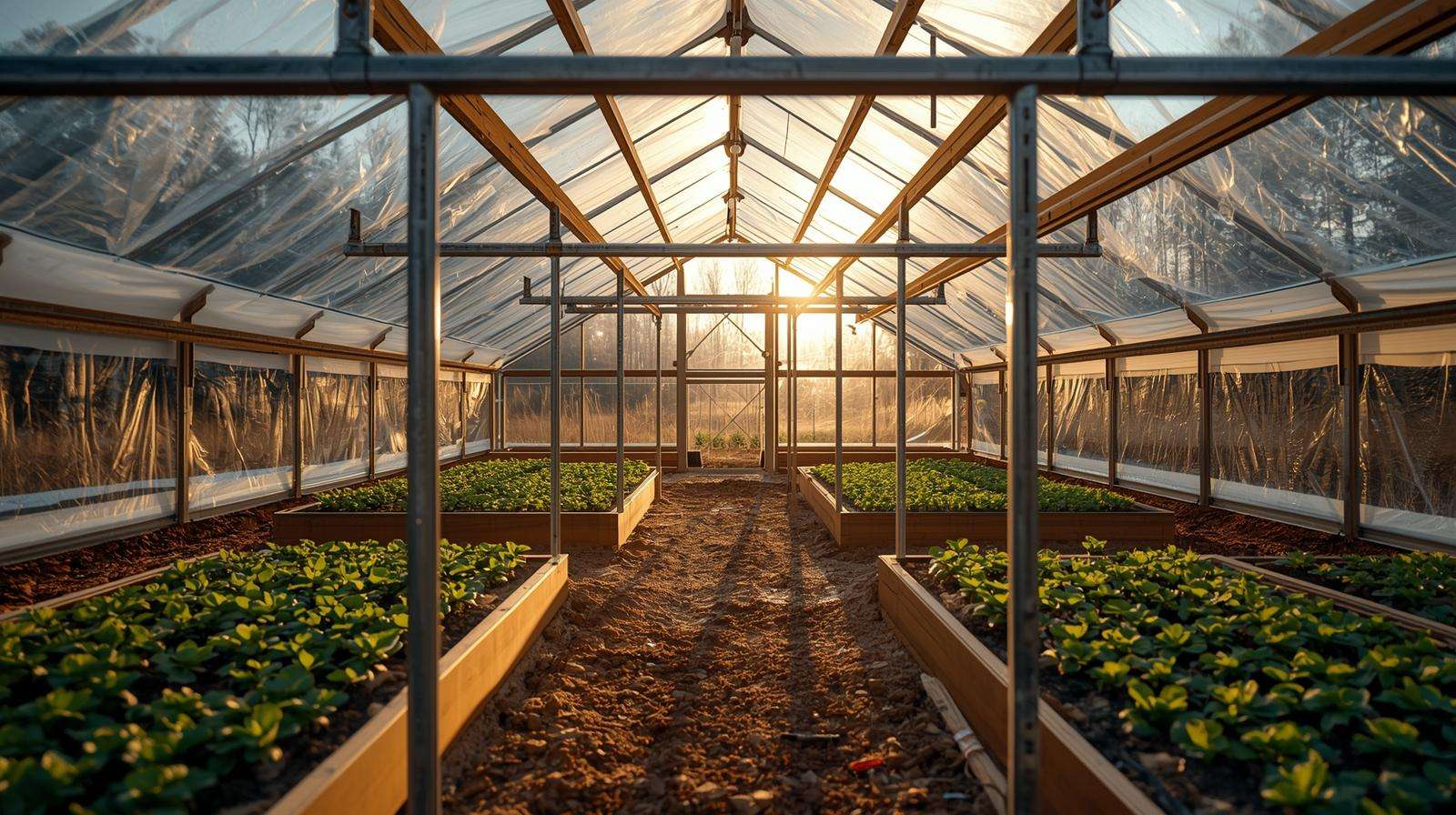 Harbor Freight frame starter greenhouse under construction — starter greenhouses on a budget with durable steel and affordable plastic cover for reliable season extension. Image 2