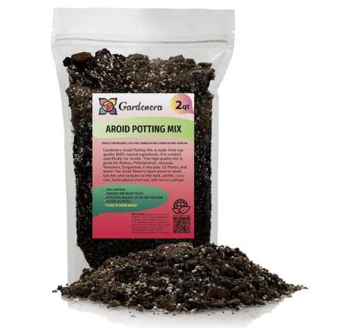 Premium Aroid Potting Mix - Soil Free Blend for Aroids - Growing Medium for House Plants by Gardenera - (2 Quart Bag)