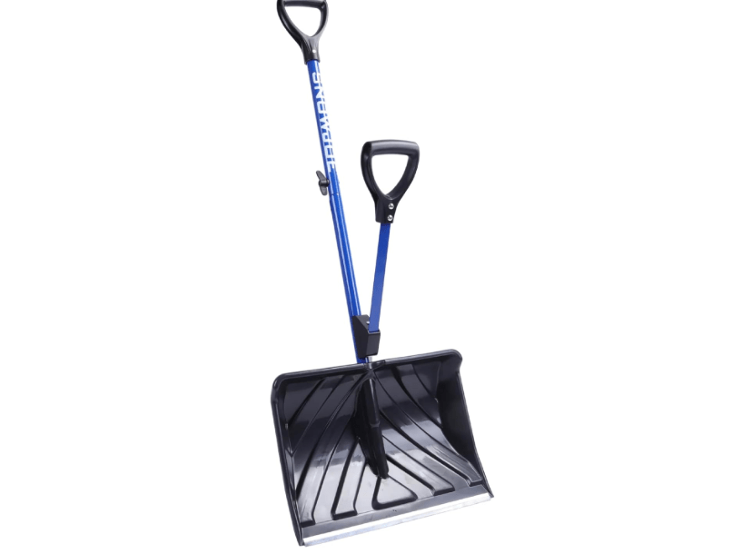 Snow Joe Snow Shovel with 18-Inch Blade and Assist Handle, 3.5 Lbs - Heavy-Duty Lightweight Shoveling Tool for Ice Removal, Shovelution SJ-SHLV01

