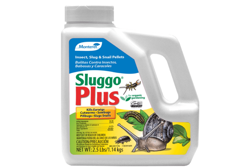 Monterey - Sluggo Plus - Snail & Slug Killer, Plus Controls Other Insects, OMRI Listed for Organic Gardening - 2.5 Pounds
