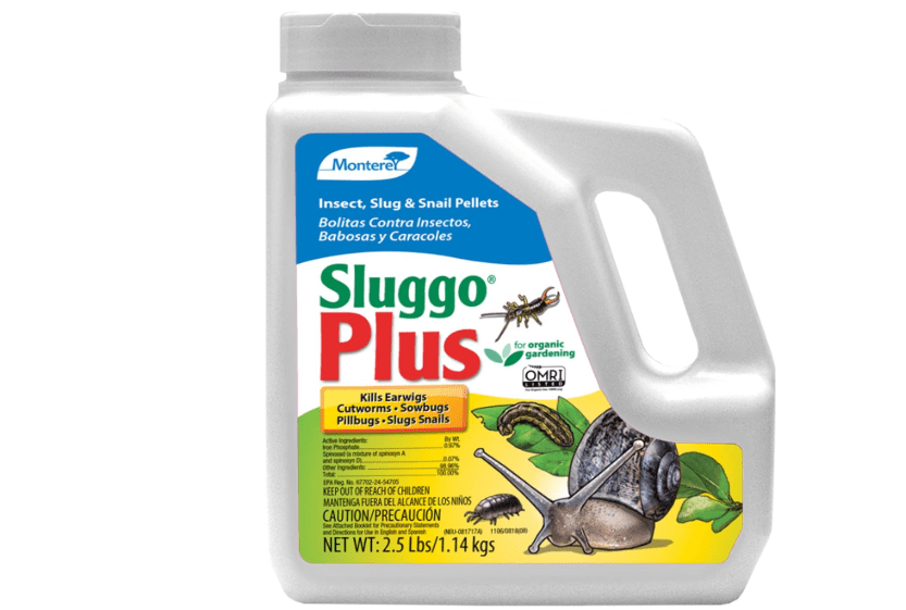 Monterey - Sluggo Plus - Snail & Slug Killer, Plus Controls Other Insects, OMRI Listed for Organic Gardening - 2.5 Pounds
