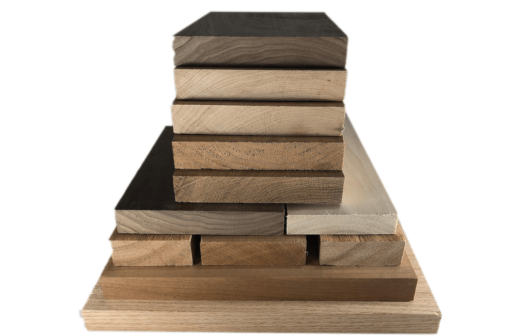 Hardwood Lumber Assortment - Mixed Species - Large Box of Hobby Wood - Perfect Boards - Clear Lumber. NO Scrap, Defects, Knots, and/or End Checks. Lumber Perfect for Odds and Ends.
