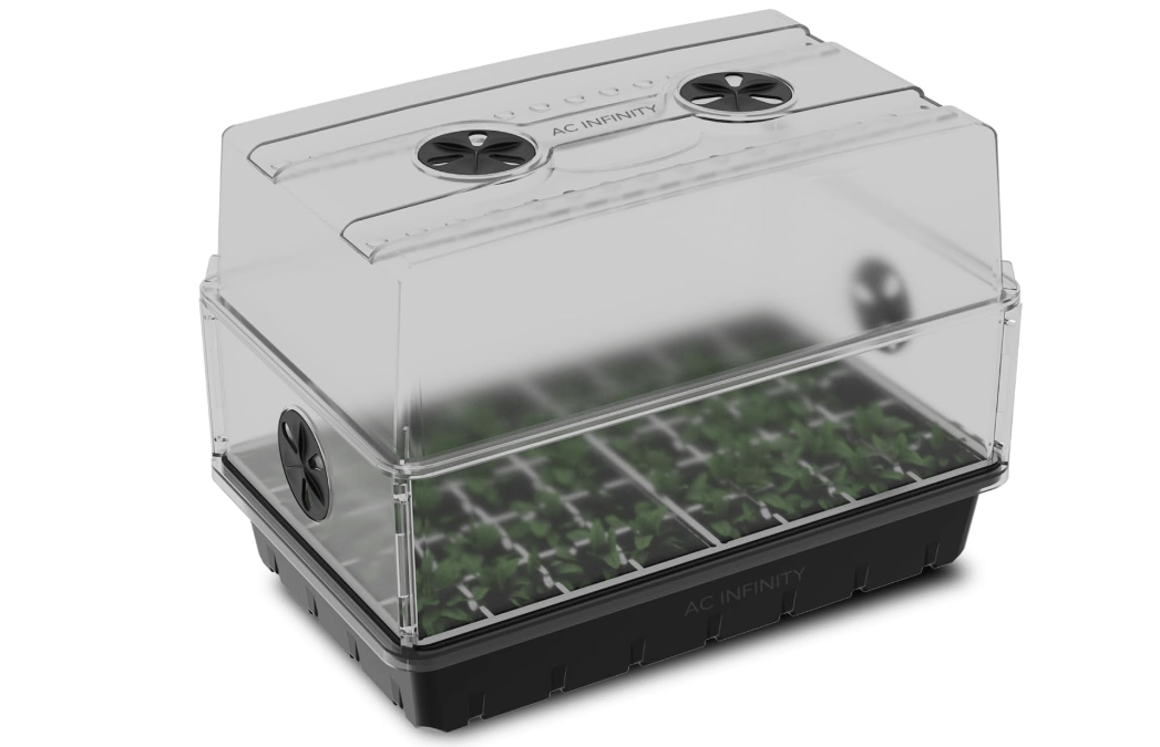 AC Infinity Humidity Dome, Heavy-Duty Germination Kit with 3 mm Thickest Dome, Sturdy Drip Tray, 5x8 Cell Seedling Tray, Vented Height Extension Panels, for Seed Starting, Propagation, Cloning Plants
