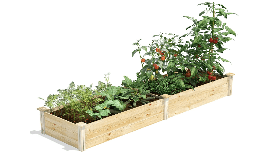 Greenes Fence Original Pine Raised Garden Bed, 2' x 8' x 10.5" - Made in USA with American Pine
