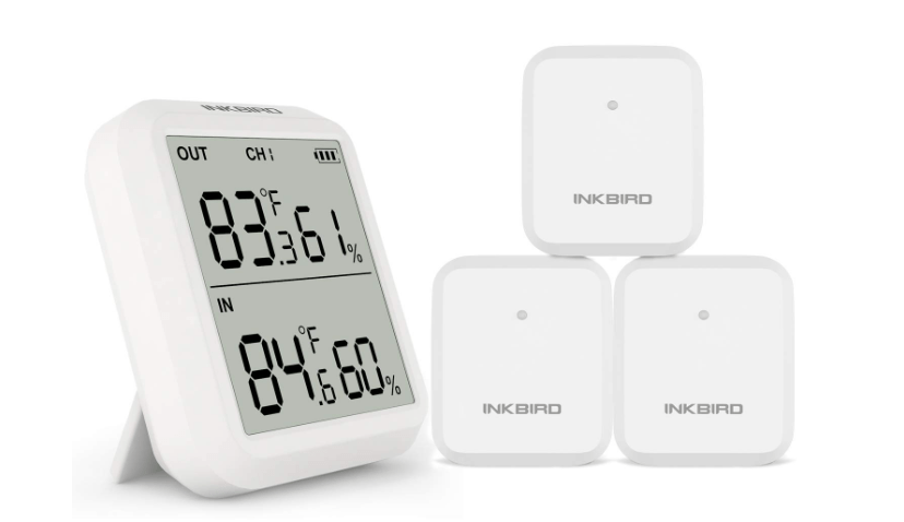 Inkbird ITH-20R Indoor Outdoor Thermometer Wireless Hygrometer with 3 Wireless Remote Sensors Waterproof Accurate Temperature Display for House Room Kitchen Courtyard Brewhouse Public Places 