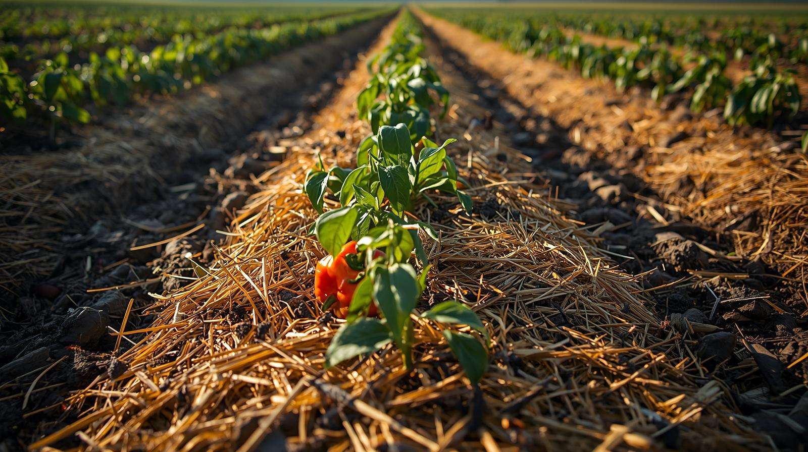 Mulching techniques for crop heat stress protection in Dead Summer Zone agriculture