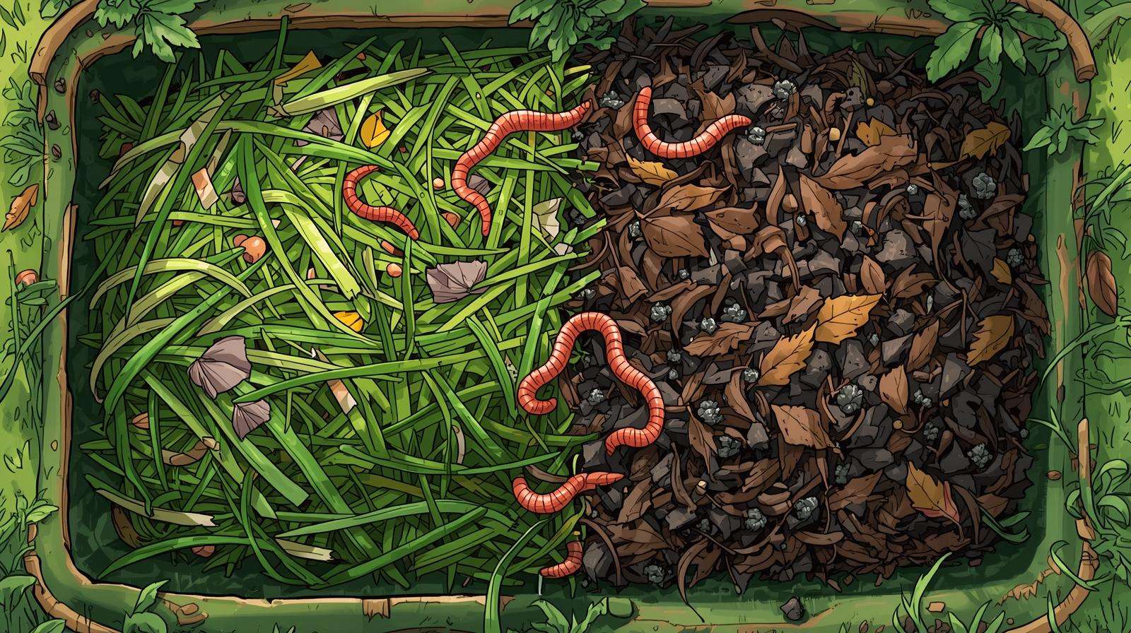 Seasonal adjustments and additives for balancing greens and browns in compost optimization