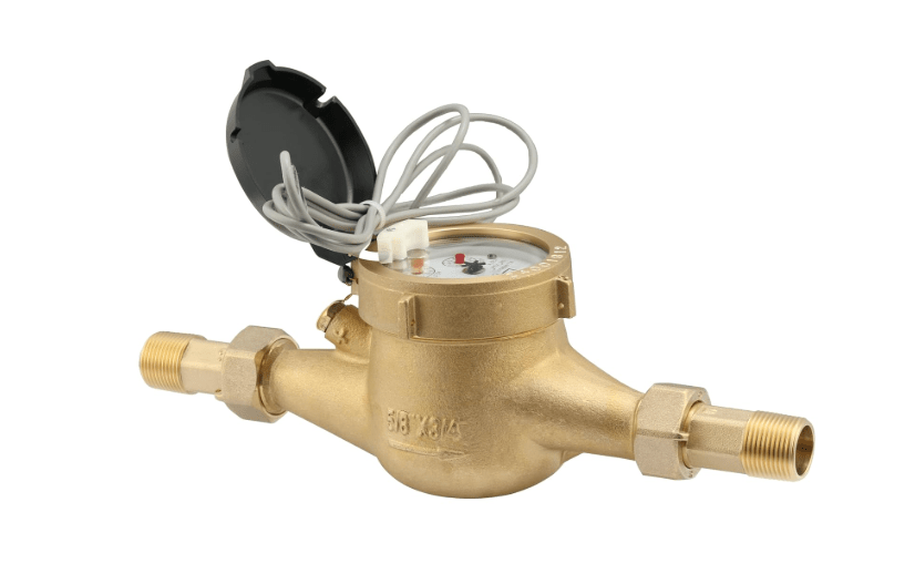 Watflow DN20 Water Meter 3/4" NPT,AWWA C708 Certification Gallon Water Flow Meter with Pulse Output, Cold Water Meter for Garden/Home/Apartment, Horizontal Install.
