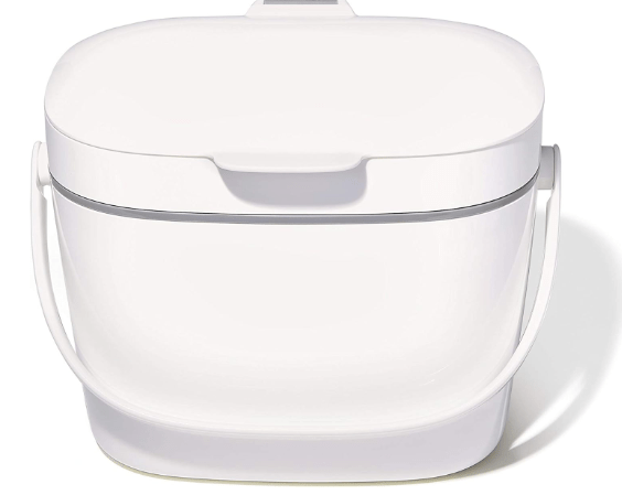 OXO Good Grips EASY-CLEAN COMPOST BIN - WHITE - 1.75 GAL/6.62 L