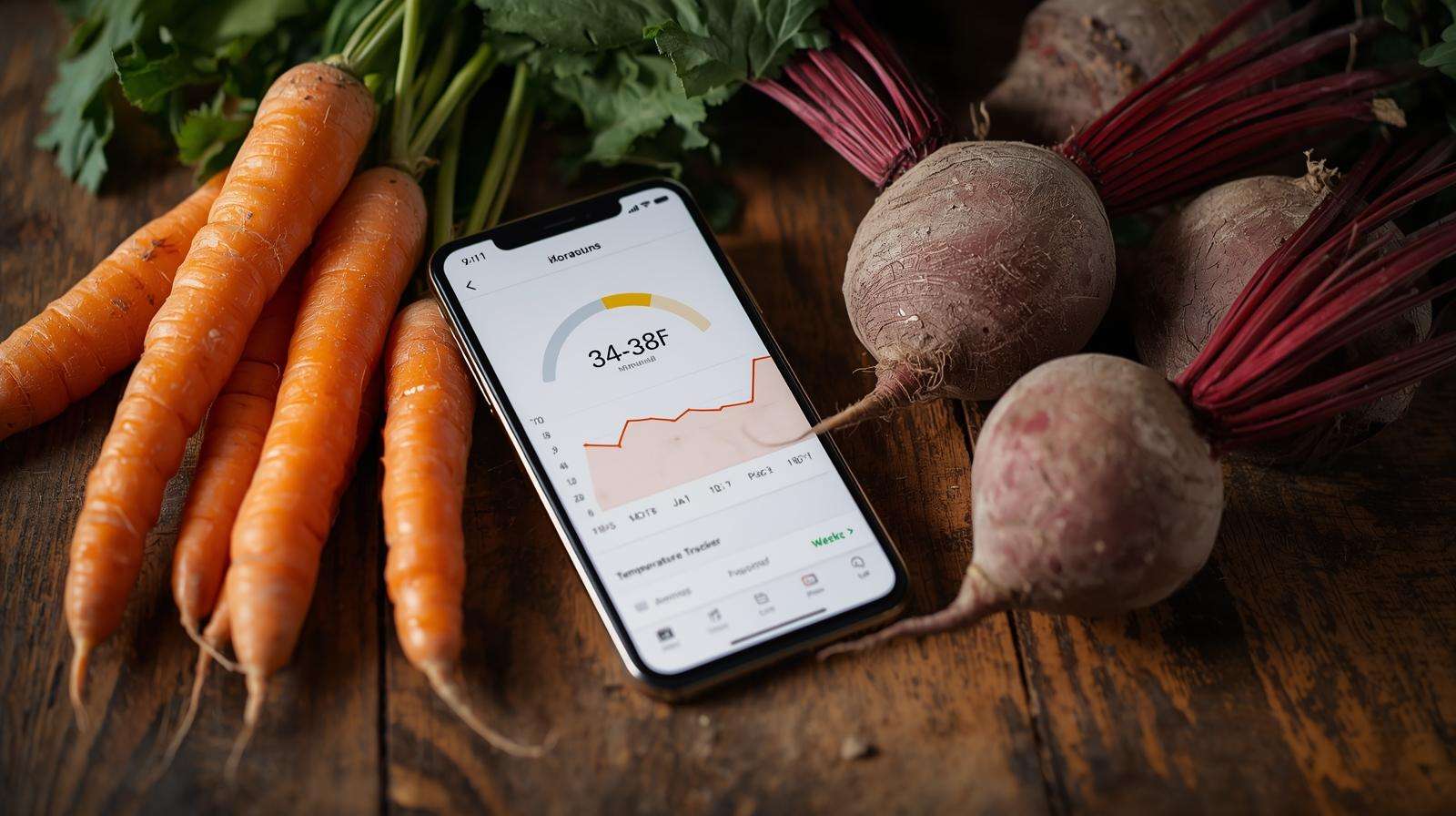 Monitoring temperature and humidity for root cellars and in-ground storage — keeping vegetables fresh for months with simple tools.