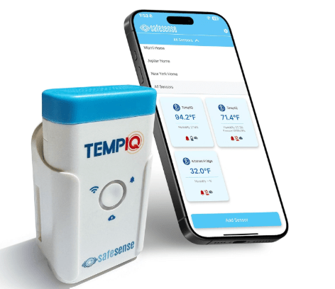 TEMPIQ Remote WiFi Temperature & Humidity Sensor - App Integration, Alerts, Helps Monitor 2nd Home, AirBnb, RV, Pets,Freezer and Server Room, Indoor & Outdoor Hygrometer & Thermometer
