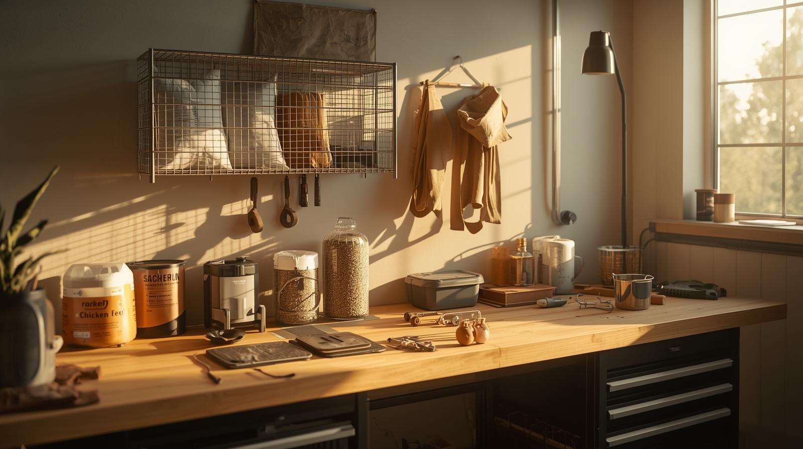 Essential tools and materials for raising Cornish Cross on pasture — tractors, feed, shade, and equipment for effective daily management.