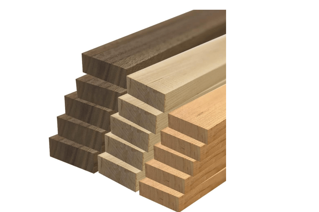 Exotic Wood Zone's 3/4" x 2" x 24" Combination of 5 Walnut, 5 Cherry, and 5 Maple - 15 Boards per Box
