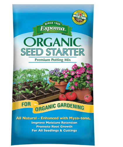 Espoma Organic Seed Starter Premium Potting Soil Mix - All Natural & Organic Seed Starting Mix with Mycorrhizae. For Organic Gardening, 16 qt, bag - Pack of One