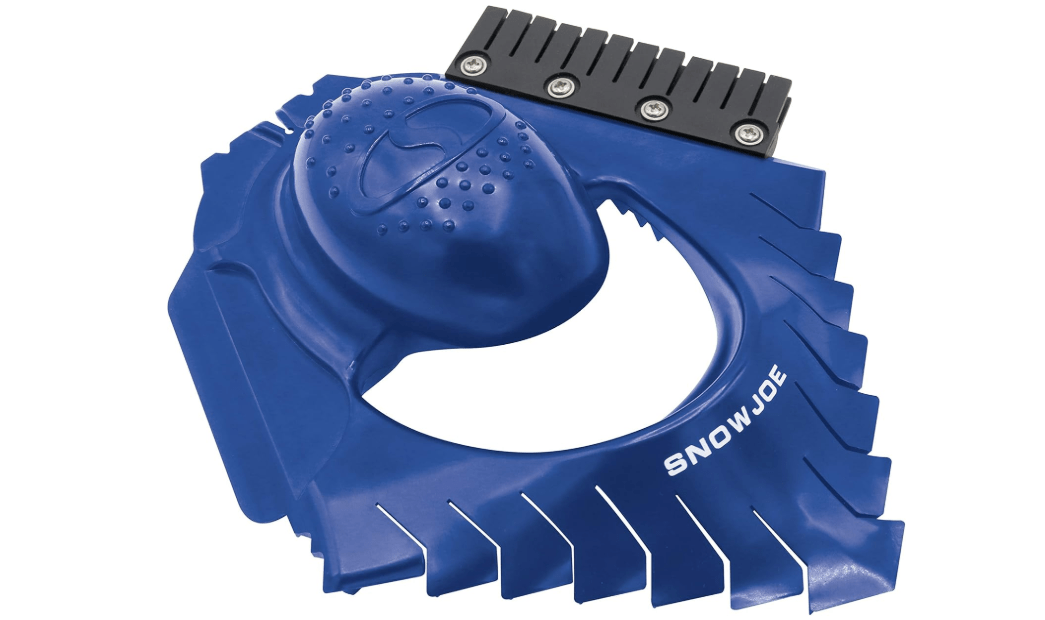 Snow Joe SJEG-DZ Ice Dozer Ice and Snow Scraper Tool | Squeegee Brush, Blue
