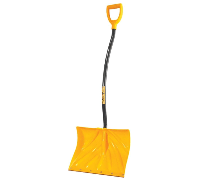 True Temper 1603400 Poly Snow Shovel/Pusher with Ergonomic D-Grip Steel Handle 18 Inch
