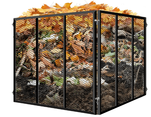 Large Compost Bin Outdoor - 158 Gallon Metal Wire Mesh Compost Bins with Rust-Proof Coating, Easy to Assemble Square Garden Compost Bin for Yard Waste, Leaves & 