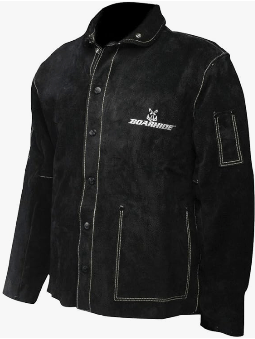 Caiman Black Boarhide Welding Jacket