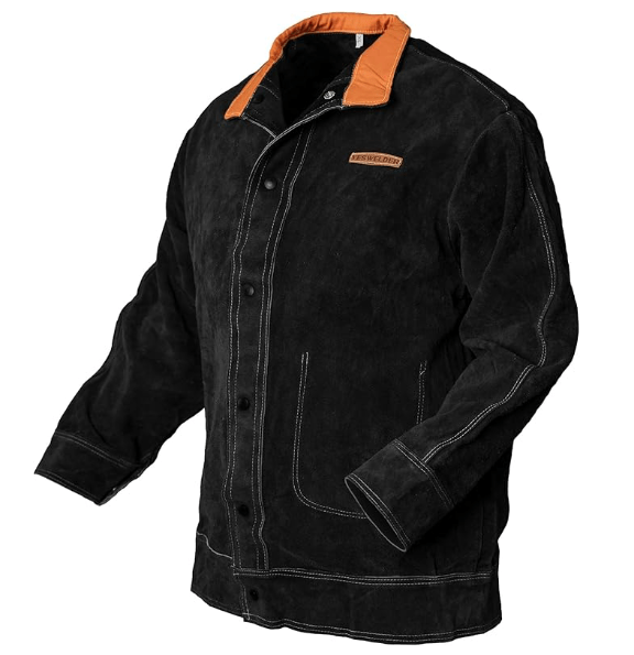 YESWELDER Leather Welding Jacket (Heavy Duty Split Cowhide)