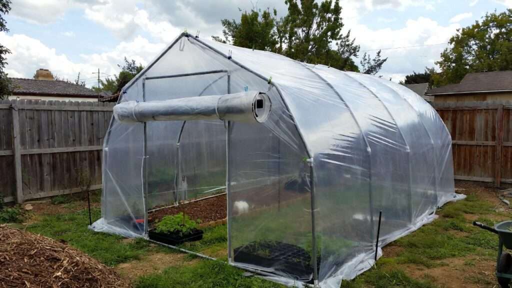 DIY PVC hoop house budget greenhouse construction in sustainable garden