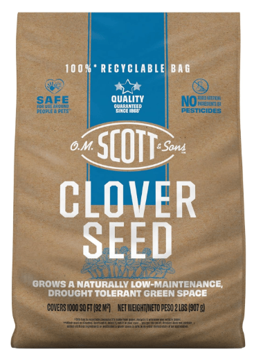 O.M. Scott and Sons Clover Seed, Lawn Seed Grows a Naturally Low Maintenance, Drought-Tolerant Lawn, 1,000 sq. ft., 2 lb.