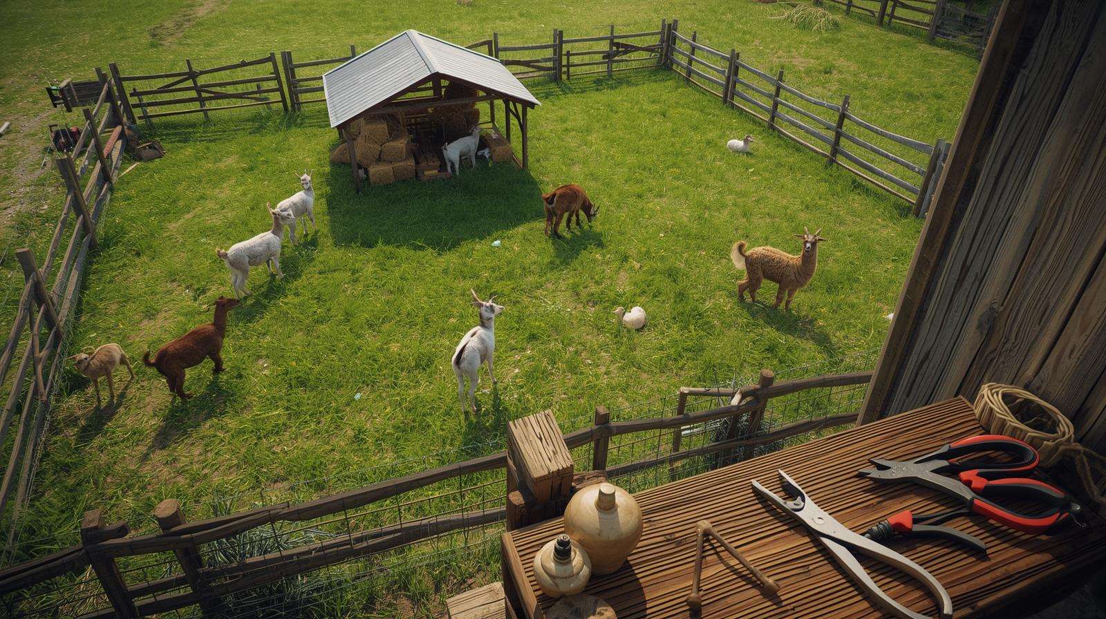 Fiber animal housing and fencing setup – daily care when adding fiber animals