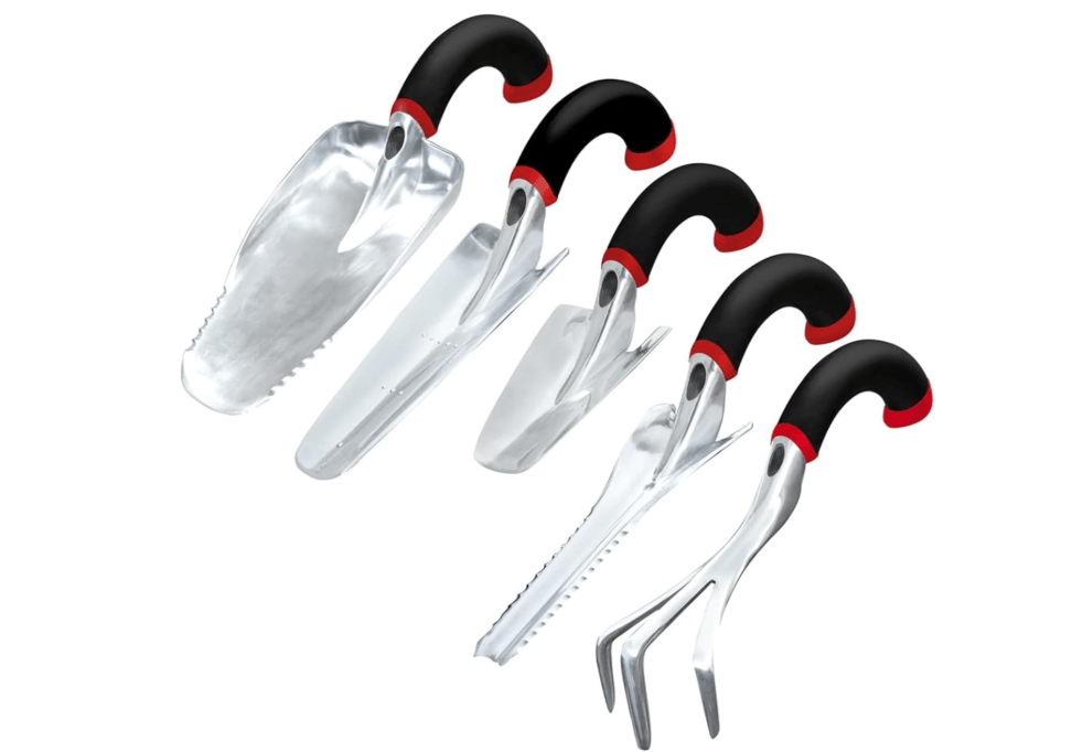 Radius Garden 30511 Ergonomic Garden Hand Tool Set, Red