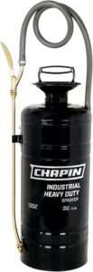 Chapin 1352 Made in The USA 3 Gallon Heavy Duty Tri-Poxy Steel Industrial Metal Tank Sprayer with 18 Inch Brass Wand, 36 Inch Reinforced Hose and Brass Nozzle and Shut Off, Black