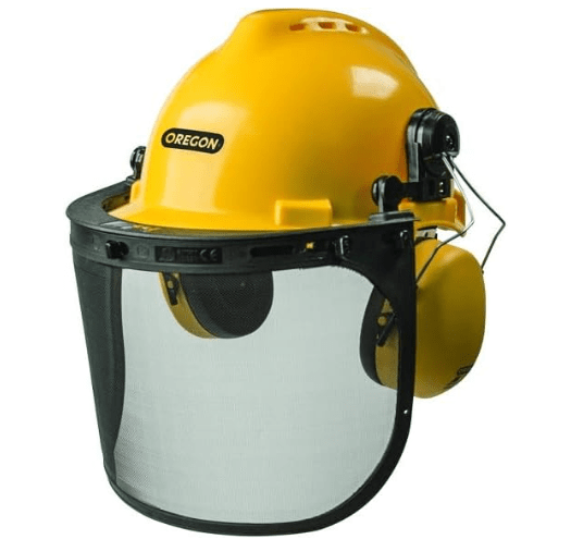 Oregon Chainsaw Safety Protective Helmet with Visor Combo Set, Yellow