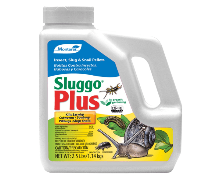 Monterey - Sluggo Plus - Snail & Slug Killer, Plus Controls Other Insects, OMRI Listed for Organic Gardening - 2.5 Pounds
