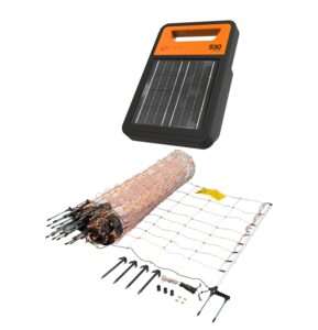 Gallagher 35" x 164' Turbo Sheep and Goat Netting Bundle with S30 Lithium Solar Energizer All-in-One Electric Fence Kit
