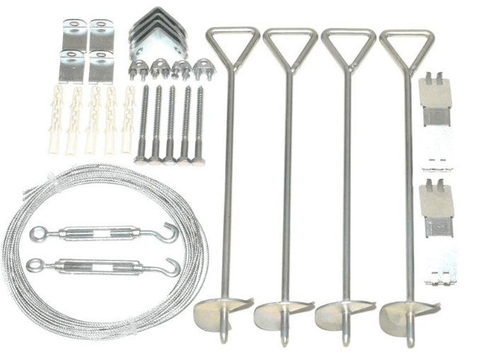 Palram - Canopia Anchor Kit for Canopia Snap & Grow Greenhouses,Silver