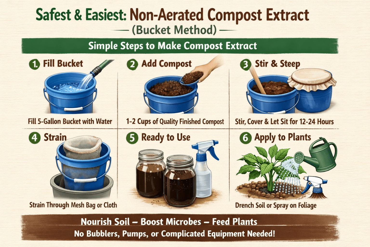 Safe Ways to Brew Compost and Weed Teas | Gardening Guide