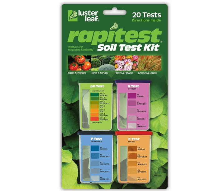 Rapitest Soil Test Kit for Gardens, Vegetables, Flowers and Lawns. USA designed and assembled soil tester completely, quickly and accurately measures/analyzes soil pH acidity and garden nutrients.