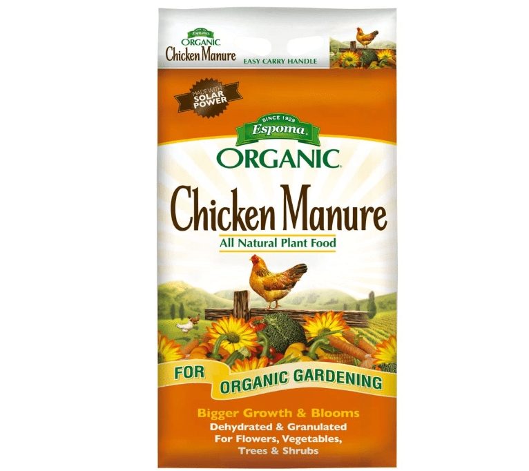 Espoma Organic Chicken Manure 25 lb. Bag. All Natural & Organic Fertilizer for All Flowers, Vegetables, Trees, and Shrubs. for Organic Gardening.