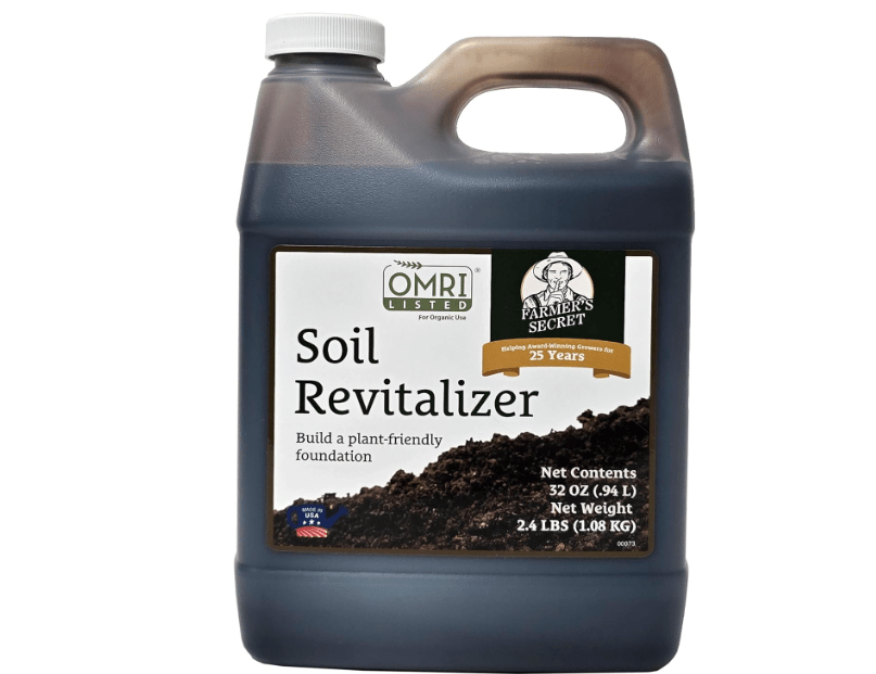 Farmer’s Secret Soil Revitalizer (32oz) - Organic (OMRI Listed) Beneficial Dirt Booster - Activated Humic Acid - Liquid Compost Soil Amendment