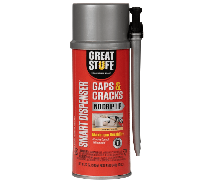 Great Stuff 99108824 Smart Dispenser Gaps & Cracks, Cream, 12 Ounce