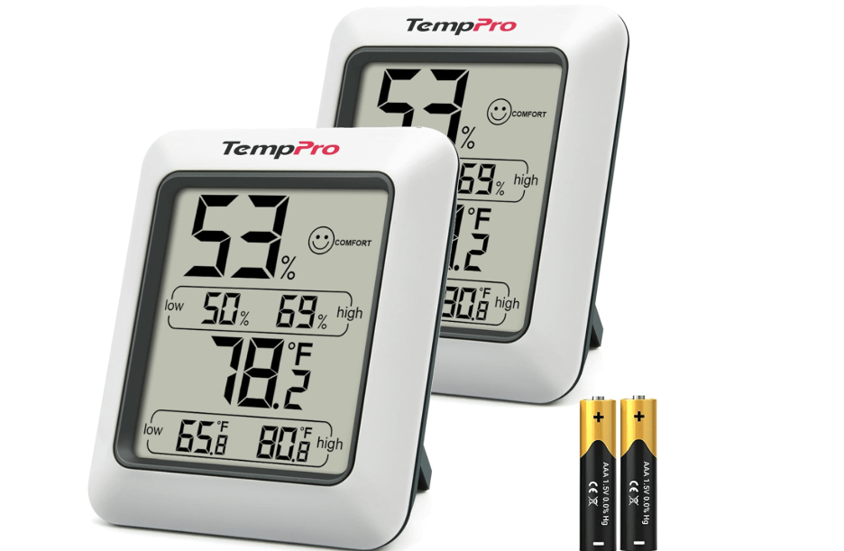 TempPro TP50 2 Pieces Digital Hygrometer Indoor Thermometer Room Thermometer and Humidity Gauge with Temperature Humidity Monitor(Previously ThermoPro)
