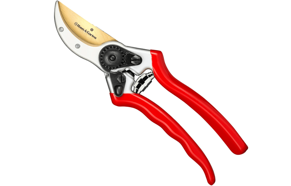 Haus & Garten ClassicPRO 8.5" Professional Premium Titanium Bypass Pruning Shears - Use As Pruners, Garden Shears, Heavy Duty Handheld Pruning Shears For Gardening, Clippers, Pruner Scissor Tool
