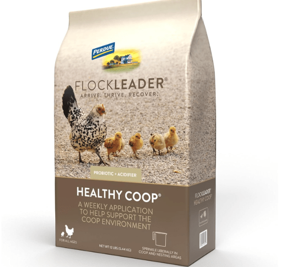 Healthy Coop, Litter Additive for Chicken Coop with Probiotic & Acidifier, Reduces Odor, Wetness & Bacteria, 12lbs