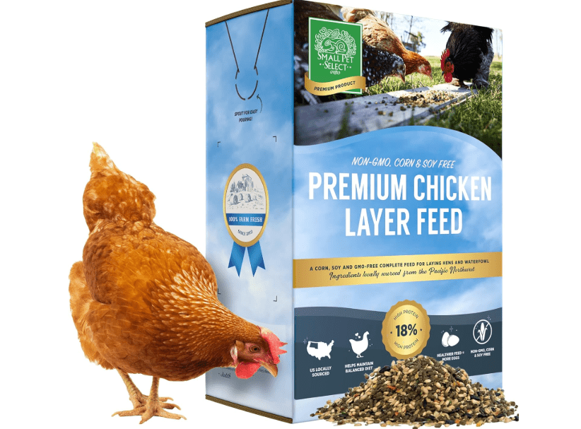 Small Pet Select Chicken Layer Feed, Non-GMO, Corn Free, Soy Free, 18% Protein,10 lb 