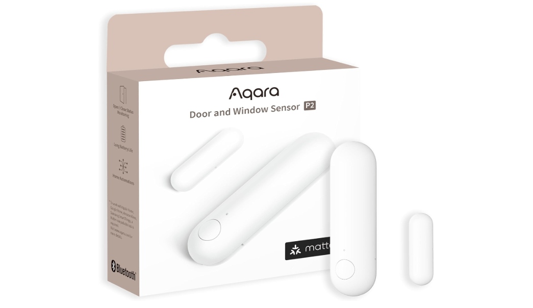 Aqara Door and Window Sensor P2, Matter Over Thread, Requires Thread Border Router, Contact Sensor with Remote Alarm and Local Automation, Supports Apple Home, Google Home, Alexa 
