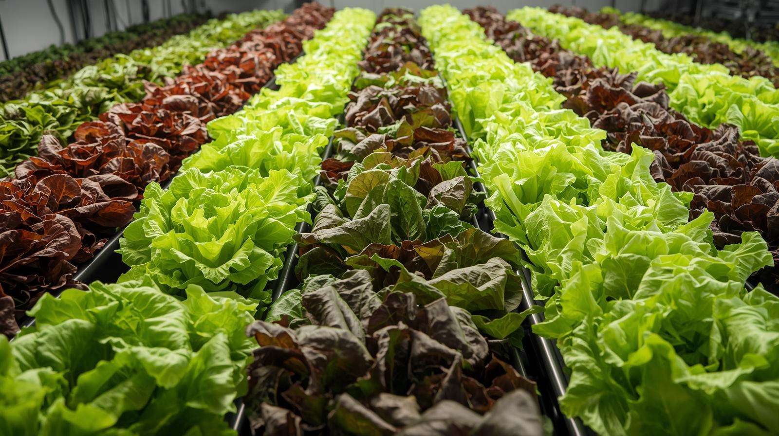 Different lettuce varieties suitable for indoor growing under LED lights
