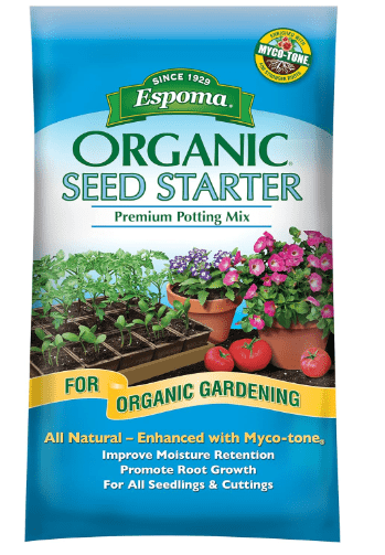 Espoma Organic Seed Starter Premium Potting Soil Mix - All Natural & Organic Seed Starting Mix with Mycorrhizae. For Organic Gardening, 16 qt, bag - Pack of One