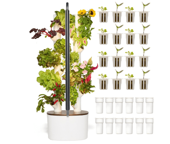 Gardyn Studio 1 Vertical Hydroponics Growing System Kit - 16 Non-GMO Plants, Herbs, Vegetables