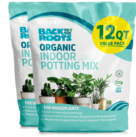 Back to The Roots 100% Organic Indoor Potting Mix (Value 12 Quart) | Promotes Healthy Houseplant Growth| Made in The USA