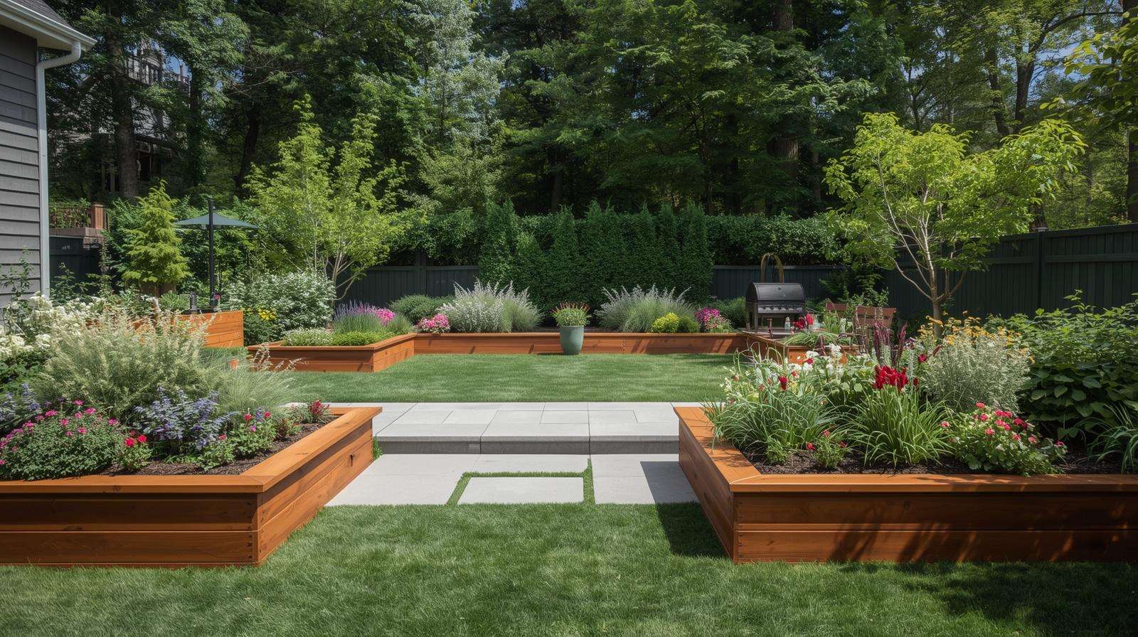 Balancing garden beds and open space