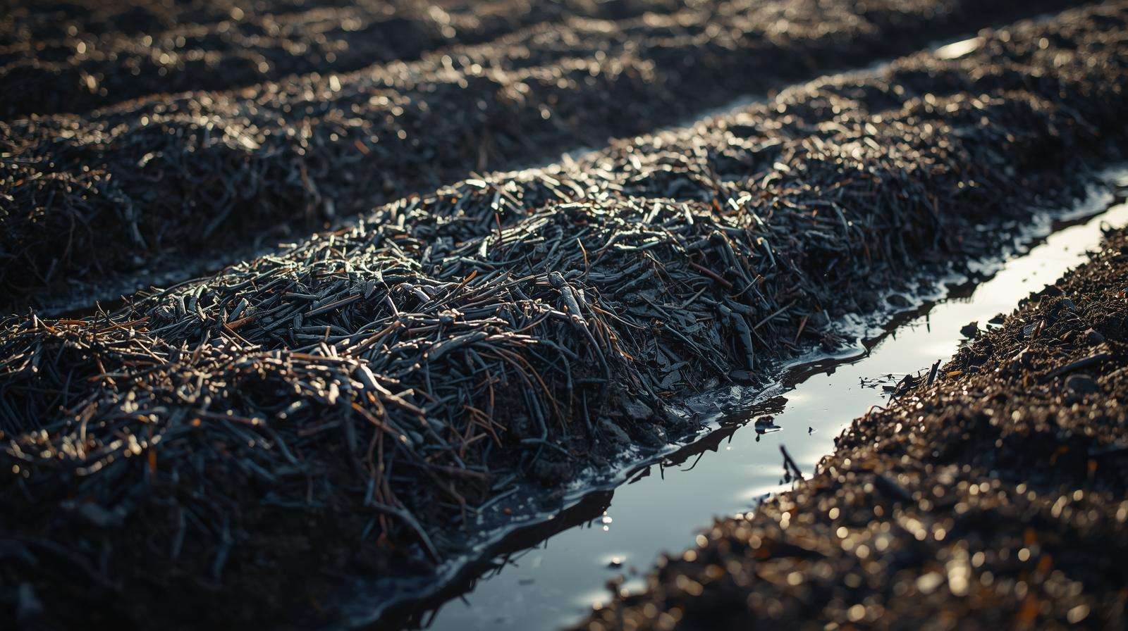 Over-irrigated raised beds with mulch creating termite-prone conditions